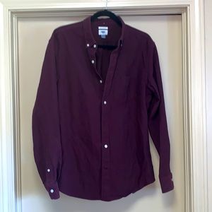 Old Navy Maroon Shirt Long Sleeve Large